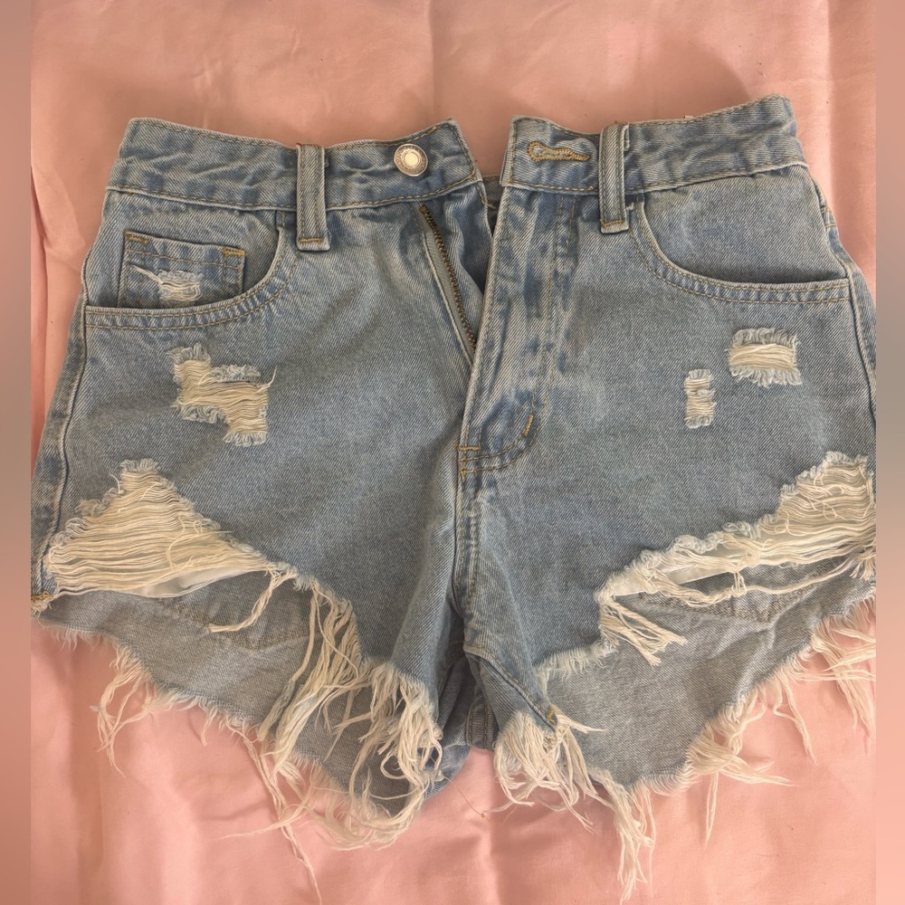 XXS shein jean shorts. Never worn and good condition